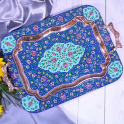 سینی مس و پرداز مستطیل چای خوری