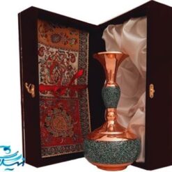 بسته گلدان فیروزه کوبی و ترمه