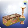 گیلاسی مس و فیروزه کوب 25 سانت با جعبه ام دی اف گالینگور