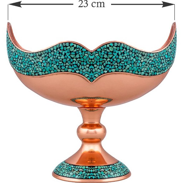 کشکول فیروزه کوبی کد F105 ارتفاع 20cm