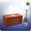 گلدان فیروزه کوب صراحی 30 سانت مس با جعبه MDF چرمی