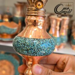 چراغ گرد سوز مس فیروزه کوبی