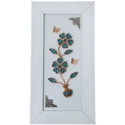 تابلو فیروزه‌کوبی 45×25 دو گل برجسته