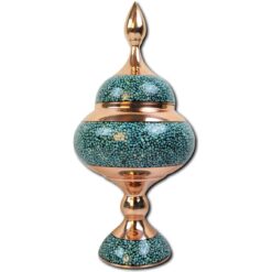 شکلات خوری مس و فیروزه کوب اصفهان (ارتفاع 32 و قطر 14س)
