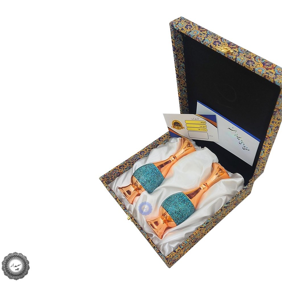 جفت گلدان فیروزه کوبی