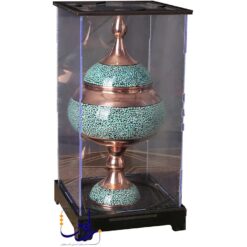 پک هدیه شکلات خوری 20 فیروزه کوبی با جعبه پلکسی