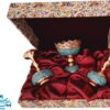 ست هدیه گلدان و آجیل خوری فیروزه کوبی