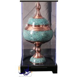 پک هدیه شکلات خوری 23 فیروزه کوبی با جعبه پلکسی