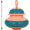 قندان دخل فیروزه کوب سایز کوچک 17cm کد F29