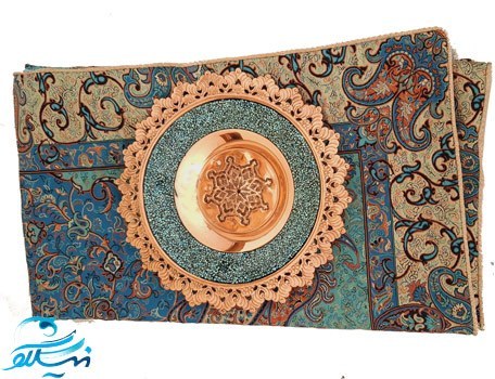 ست بشقاب فیروزه کوبی و ترمه