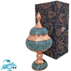 شکلات خوری 25 سانتی فیروزه کوبی با جعبه ترمه