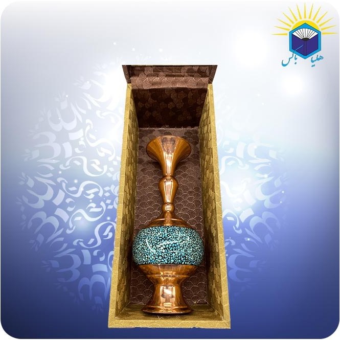گیلاسی مس و فیروزه کوب 20 سانت با جعبه ام دی اف گالینگور(کد 60113)