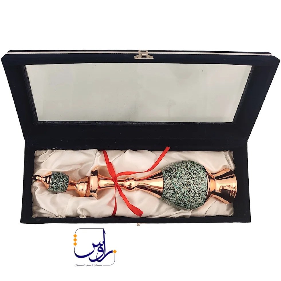 پک هدیه تنگ فیروزه کوبی با جعبه مخمل
