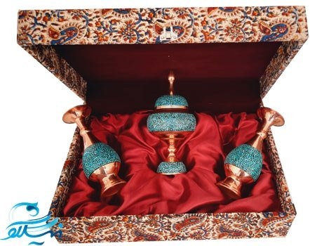باکس هدیه مس و فیروزه کوبی