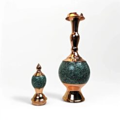 تنگ گیلاس شلغمی مس و فیروزه (ارتفاع 38س)