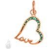 گردنبند مس و فیروزه طرح Love کد FNZGD2