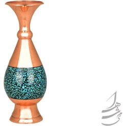 گلدان صراحی فیروزه کوبی 13 سانتی