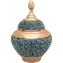قندان مسی فیروزه کوب کد 8329