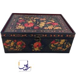 پک هدیه شش تایی آجیل خوری 11 فیروزه کوبی با جعبه دکوپاژ