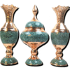 ست شکلات خوری و سنبلدان مس و فیروزه(ارتفاع 32س)