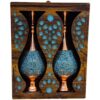گلدان فیروزه کوبی 20cm همراه با جعبه هدیه سنتی