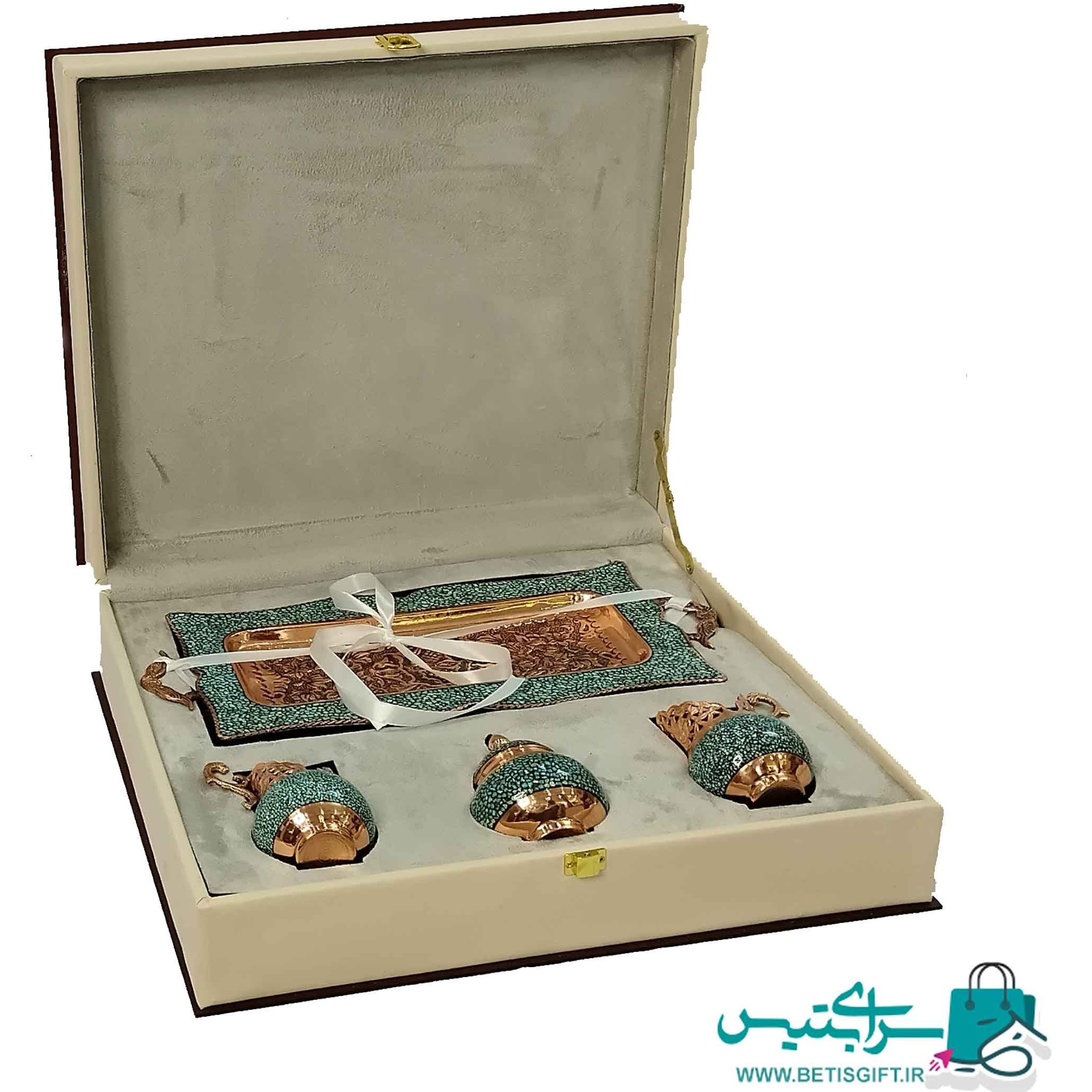 ست هدیه چایی خوری دونفره فیروزه کوب