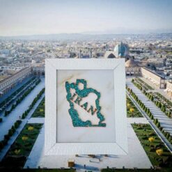 اثر هنری ایران‌نشان؛ فیروزه بر مس – سایز ۳۰×۴۰
