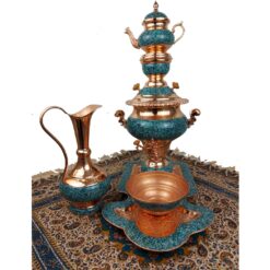 سماور فیروزه کوبی مدل لوکس