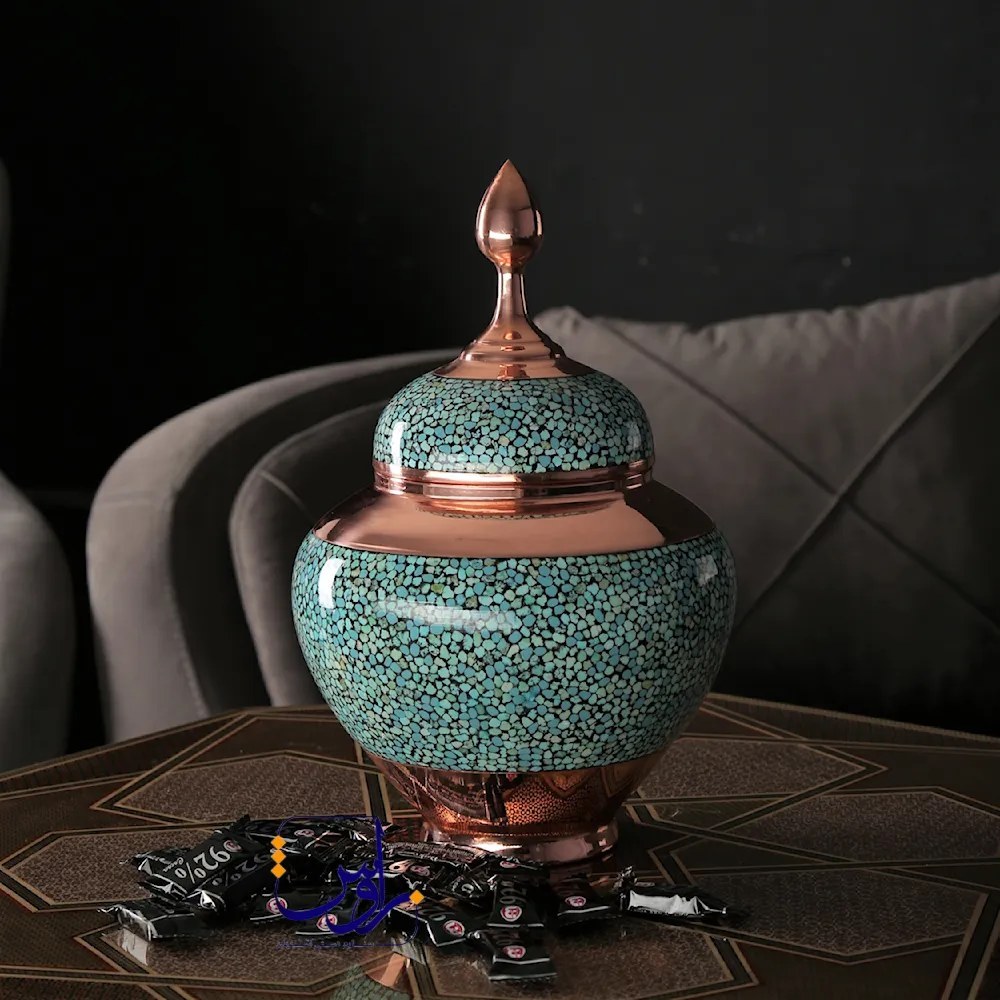 قندان سیبی بزرگ فیروزه کوب