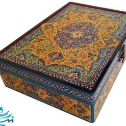 ست گلدان و بشقاب فیروزه کوبی با جعبه نفیس
