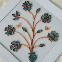 تابلو فیروزه‌کوبی40×40طرح6گل برجسته