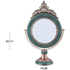 آینه گرد متوسط فیروزه کوبی آقاجانی کد F029
