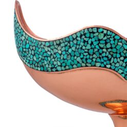 کشکول فیروزه کوبی کد F105 ارتفاع 20cm