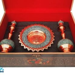 ست تنگ و بشقاب فیروزه کوبی با جعبه