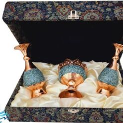 ست هدیه گلدان 16 و آجیل خوری 11 فیروزه کوبی