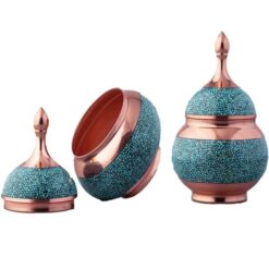 قندان مسی فیروزهکوب سایز ۱۷