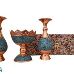ست گلدان 20 و آجیل خوری 13 سانتی فیروزه کوبی