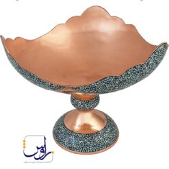 کاسه پایه دار سه وجهی خسروانی فیروزه کوب
