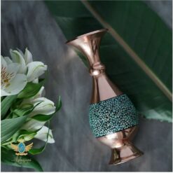 گلدان صراحی فیروزه کوبی – 14 سانت
