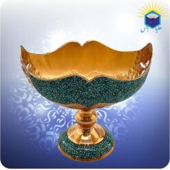 کشکول شبکه مس و فیروزه کوب 16 سانت