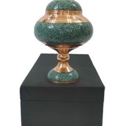 ست هدیه شکلات خوری فیروزه کوب سایز 30 با جعبه ترمه