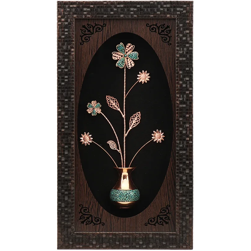 قاب فیروزه 15*35 طرح خورشیدی