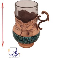 سرویس چای خوری دو نفره فیروزه کوب ساده