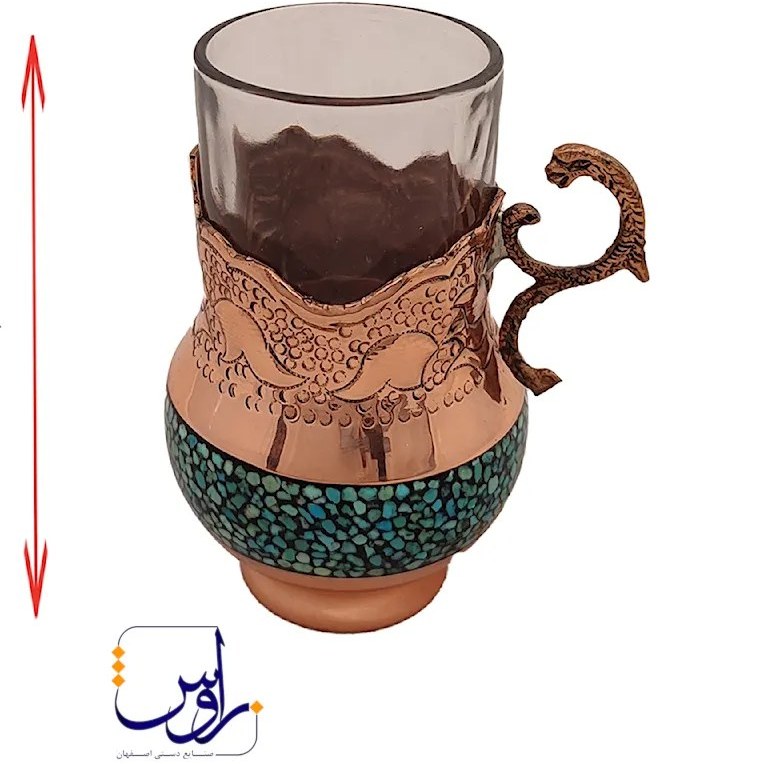 سرویس چای خوری دو نفره فیروزه کوب ساده