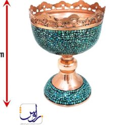 پک هدیه آجیل خوری 11 فیروزه کوبی و جعبه کاشی 11 با جعبه دکوپاژ