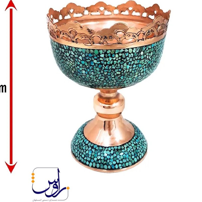 پک هدیه آجیل خوری 11 فیروزه کوبی و جعبه کاشی 11 با جعبه دکوپاژ