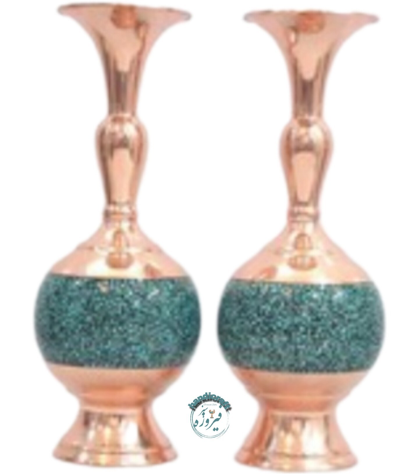 گلدان فیروزه کوبی مدل گیلاسی