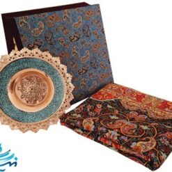 ست بشقاب فیروزه کوبی و ترمه