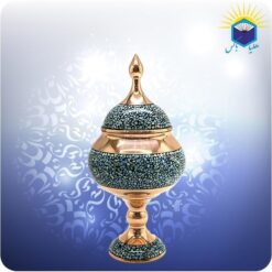 شکلات خوری مس و فیروزه کوب 20 سانت