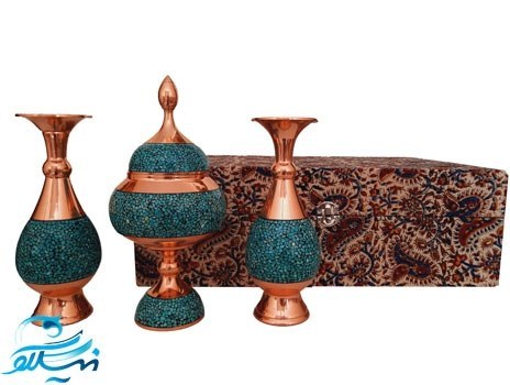 باکس هدیه مس و فیروزه کوبی